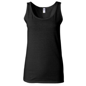 Gildan Ladies Soft Style Tank Top Vest / Black
